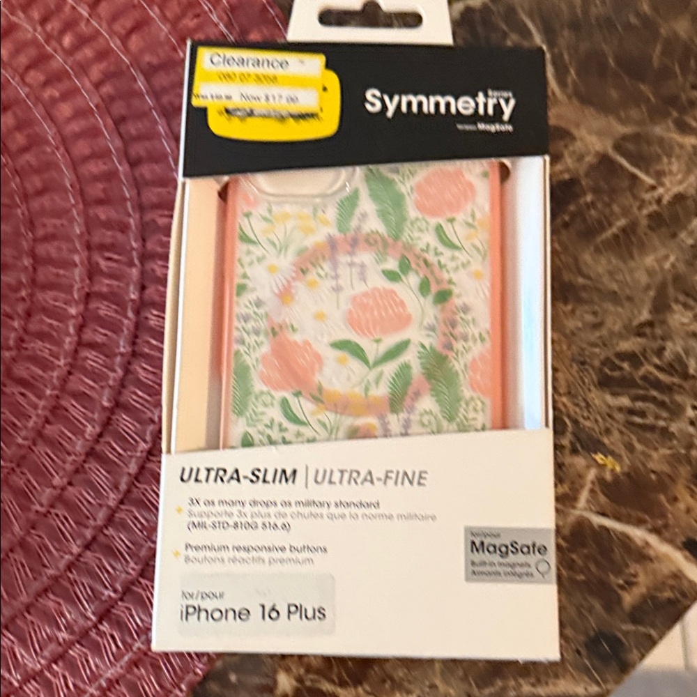 Symmetry Pink Floral iPhone 16 Plus Case